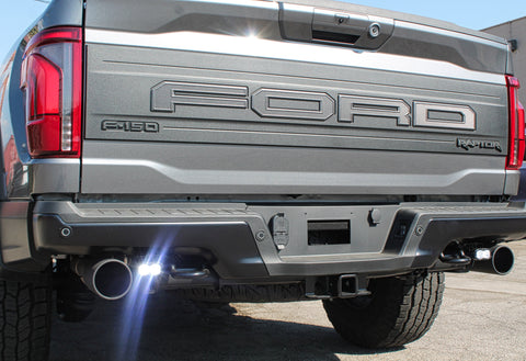 Ford Raptor Gen 3 reverse kit - Ford Raptor Gen 3 Refresh compatible rear bumper exhaust close-up