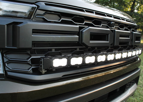2024 ford ranger raptor front of grille LED light bar white for off roading