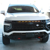 Chevrolet Tahoe Z71 Light Bar - 40in SLIM curved LED light bar above bow tie, fits 2025-2026 Tahoe Z71 and Suburban Z71 trims