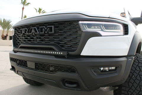 RAM RHO Ditch Lights RAM 1500 dual color white LED amber DRL backglow front view