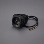 2021+ Ford Bronco modular bumper dual function fog light kit - 20W LED fog light pod lit amber DRL, angled studio product photo