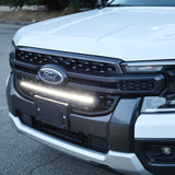 Ford Ranger front grille with the low-profile 30-inch SLIM LED light bar fitted
