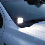 Ford Ranger hood-mounted LED ditch lights providing extra forward and side illumination