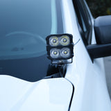Adjustable Ford Ranger Ditch Lights PRO pod on a white truck