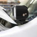 Ford Maverick Ditch Lights 2025+ dual color LED ditch light pod mounted on hood near windshield