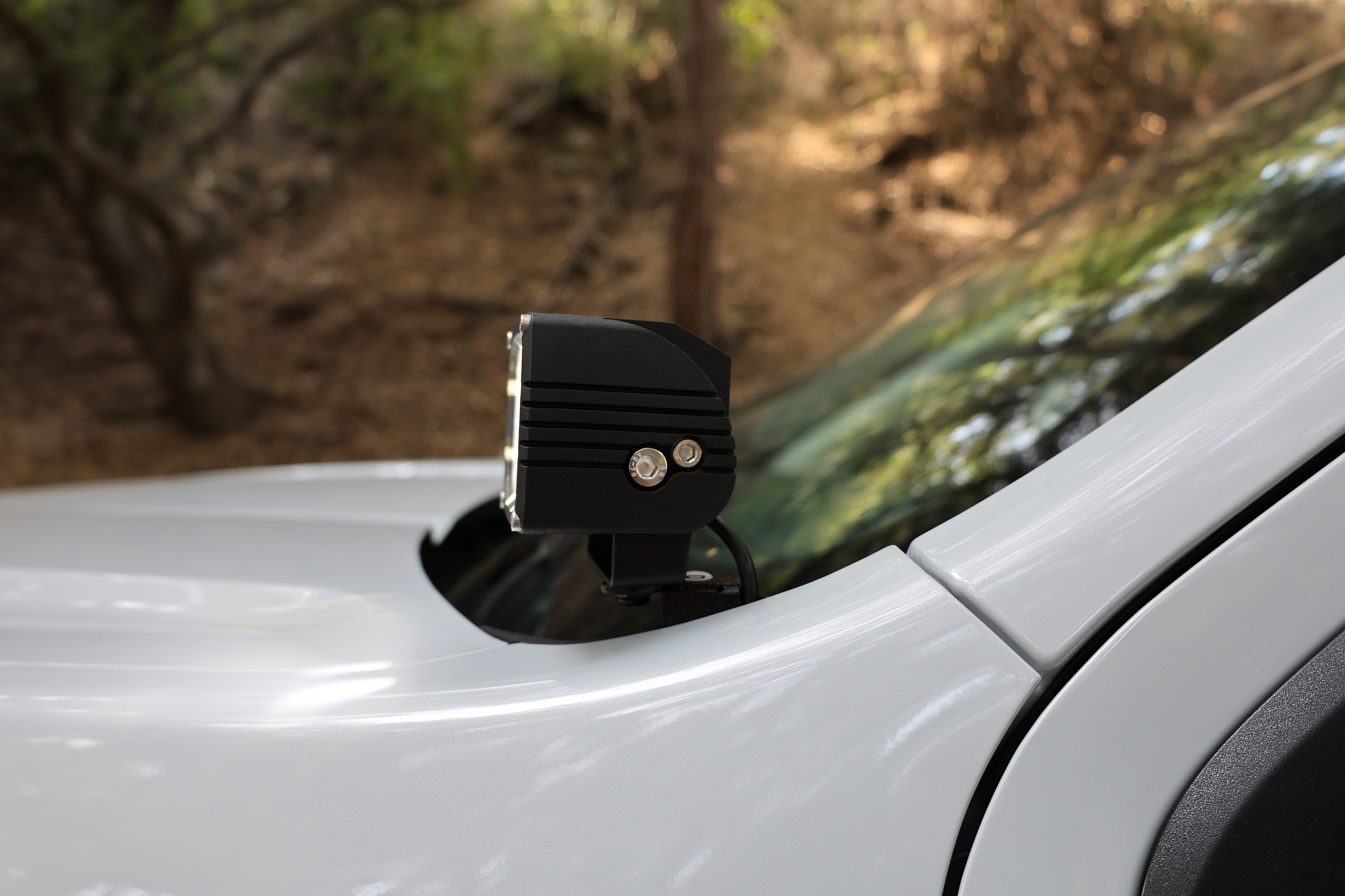 Ford Maverick Ditch Lights dual color LED ditch light mounted on 2025 Ford Maverick hood for XL, XLT, Lariat trims
