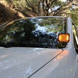 Ford Maverick Ditch Lights dual color amber DRL mounted near windshield on white 2025 Maverick XL XLT Lariat
