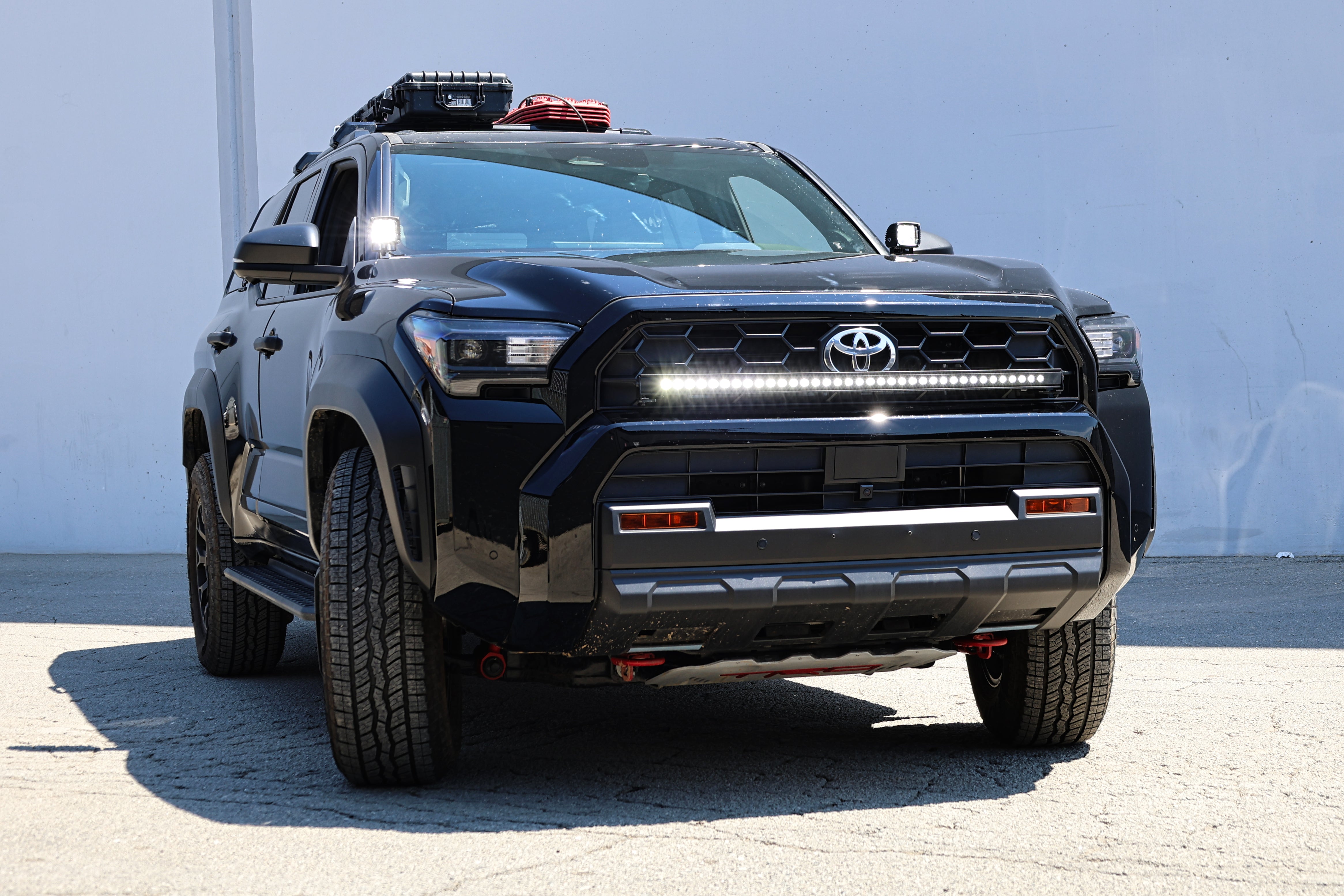 4Runner Light Bar installed on 2025 Toyota 4Runner TRD with 40in curved LED slim grille light bar