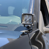 4Runner Ditch lights dual color LED ditch light mounted on 2025 Toyota 4Runner hood for improved off-road visibility