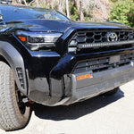 4Runner Light Bars installed on black Toyota 4Runner front grille, showcasing sleek 11in slim LED light bar upgrade