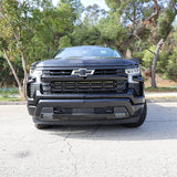 black chevrolet silverado 1500 off road light bar front grille