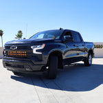 2022 Chevrolet Silverado 1500 with Silverado 1500 ditch lights PRO dual color LED ditch lights installed front view