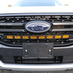 Ford Ranger front grille with the 30-inch PRO LED light bar showing the amber beam