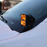 Ford Ranger Ditch Lights PRO showing amber illumination with adjustable positioning