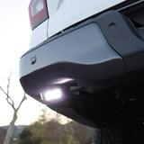 Ford Ranger LED reverse light kit on the rear bumper with both pods illuminated