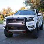 2025+ Nissan Frontier with a single 30in SLIM LED light bar mounted in the grille