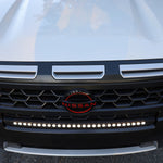2025+ Nissan Frontier single 30in SLIM LED light bar, front grille detail