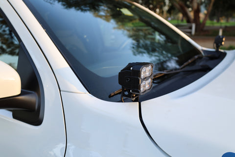 2025+ Nissan Frontier Ditch Lights PRO mounted on vehicle, showcasing Silverado 1500 ditch lights design and functionality.