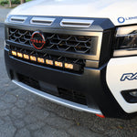 2025+ Nissan Frontier grille-mounted 30in PRO LED light bar, front view