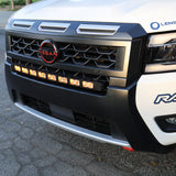2025+ Nissan Frontier grille-mounted 30in PRO LED light bar, front view