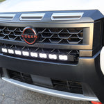 2025+ Nissan Frontier single 30in PRO LED light bar behind the front grille