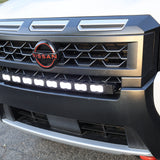 2025+ Nissan Frontier single 30in PRO LED light bar behind the front grille