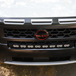 2025+ Nissan Frontier 30in PRO LED light bar shown in white and amber