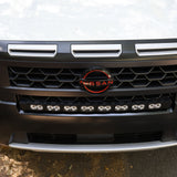 2025+ Nissan Frontier 30in PRO LED light bar shown in white and amber