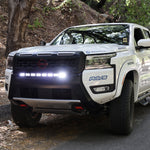 2025+ Nissan Frontier single 30in PRO LED light bar, front grille detail
