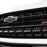 2025 Chevrolet Suburban front grille with Z71 badge and installed Suburban Light Bars