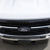 2024+ Ford F150 LightBar installed on front grille, showcasing sleek design and functionality.