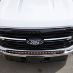 2024+ Ford F150 LightBar mounted on the front grille of a 2024 Ford F150, showcasing its sleek design and powerful lighting.