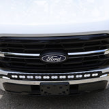 2024+ Ford F150 LightBar installed on the front grille of a Ford truck, showcasing design for off-road use.