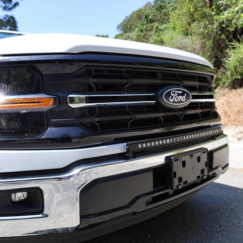 2024+ Ford F150 LightBar installed on the front grille, showcasing sleek design and effective off-road lighting.