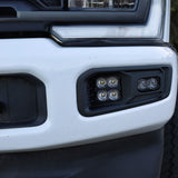 Close-up of Ford Super Duty Fog Lights on a 2023+ Ford F250/F350/F450 vehicle, showcasing design and features.