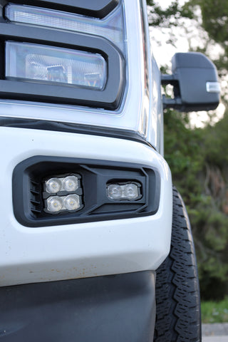 Ford Super Duty Fog Lights installed on a 2023 Ford Super Duty F250, showcasing the fog light kit.