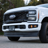 2023 Ford Super Duty F250 F350 F450 front view showcasing Ford Super Duty Fog Lights installed.