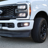 2023 Ford Super Duty F250 with fog lights activated, showcasing Ford Super Duty Fog Lights on the front bumper.