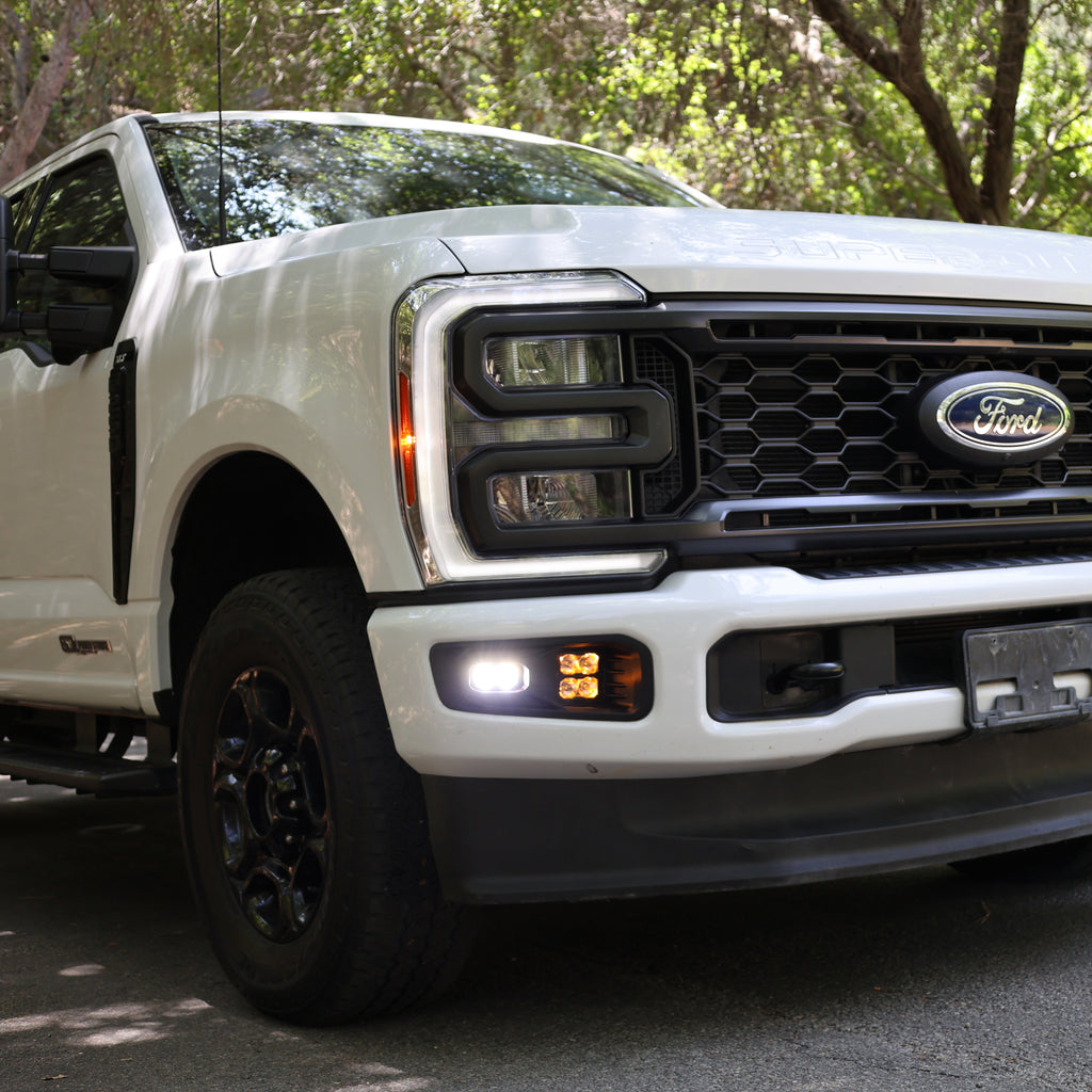2023 Ford Super Duty F250 with fog lights, featuring the Ford Super Duty Fog Lights for improved visibility.