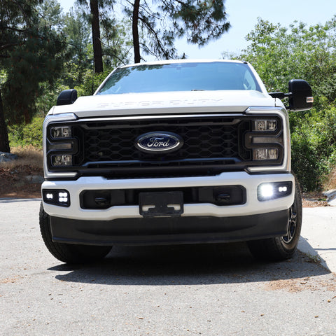 2023 Ford Super Duty Fog Lights installed on F250, F350, and F450 models showcasing bright functionality.