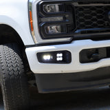 2023 Ford Super Duty Fog Lights installed on F250, showcasing modern design and bright illumination.