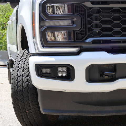 2023 Ford Super Duty Fog Lights installed on F250 with LED fog light kit.