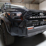 4Runner Light Bar PRO 40in curved LED grille mount on black 2025 Toyota 4Runner TRD Off-Road in garage