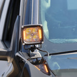 4Runner Ditch lights dual color LED ditch light mounted on 2025 Toyota 4Runner driver side mirror area