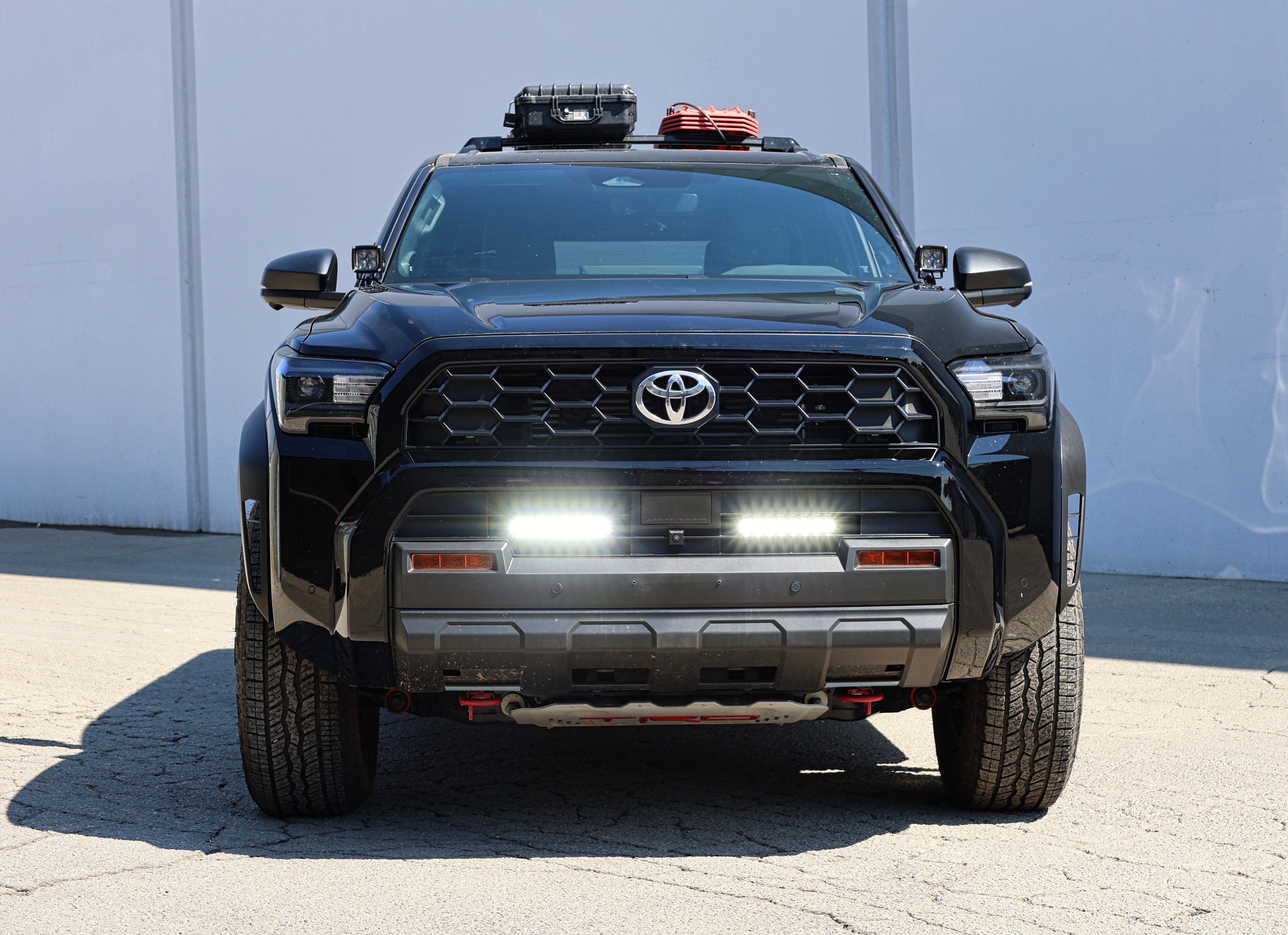 4Runner Light Bars on 2025 Toyota 4Runner with dual 11in slim LED light bars mounted on front bumper