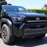 4Runner Ditch lights dual color LED ditch and light bar kit on 2025 Toyota 4Runner front view on road
