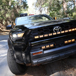 4Runner Light Bar PRO 40in curved LED front grille mount on 2025 Toyota 4Runner TRD model driving on forest road