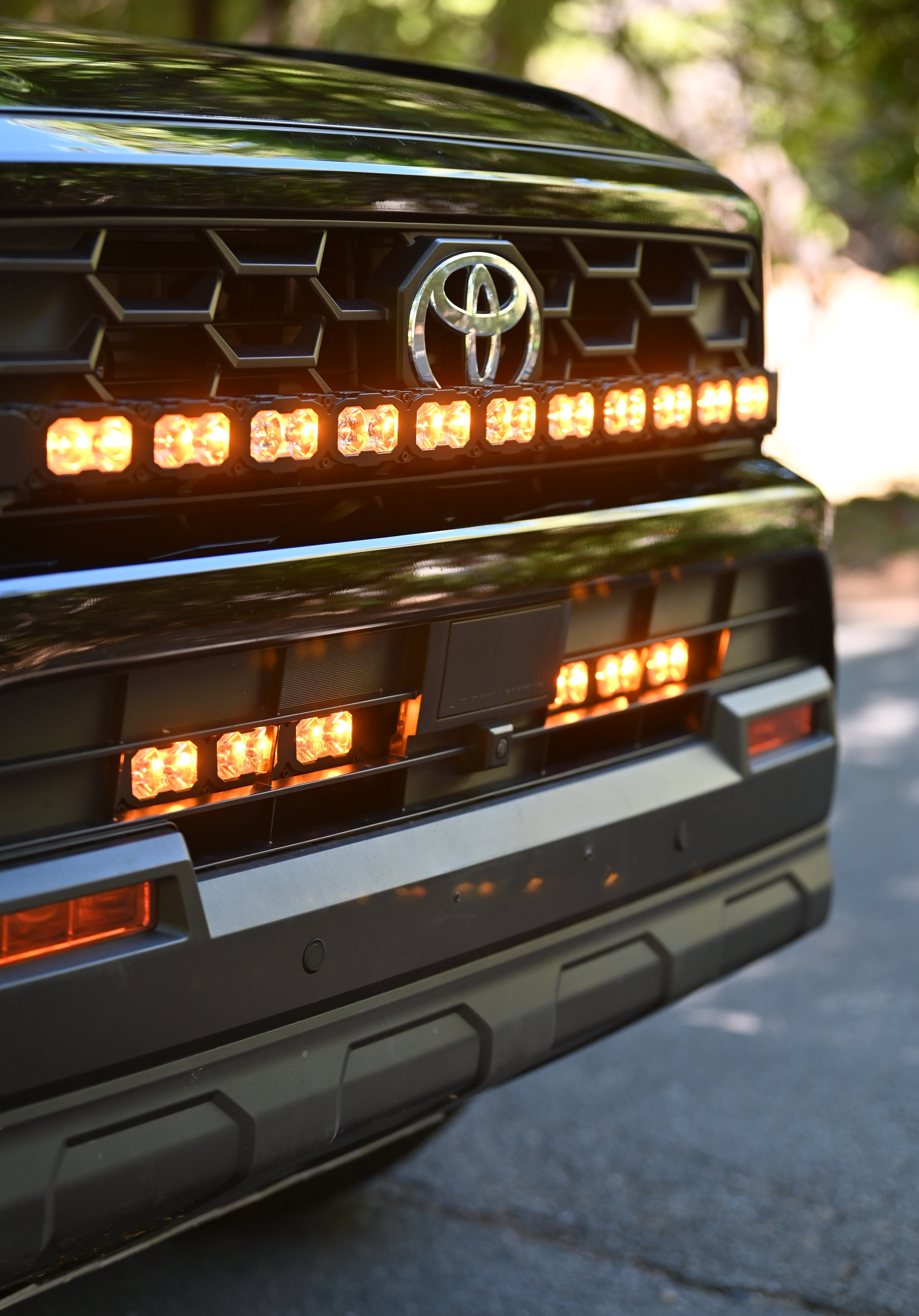 4Runner Light Bar PRO 40in curved LED grille light bar on 2025 Toyota 4Runner front bumper