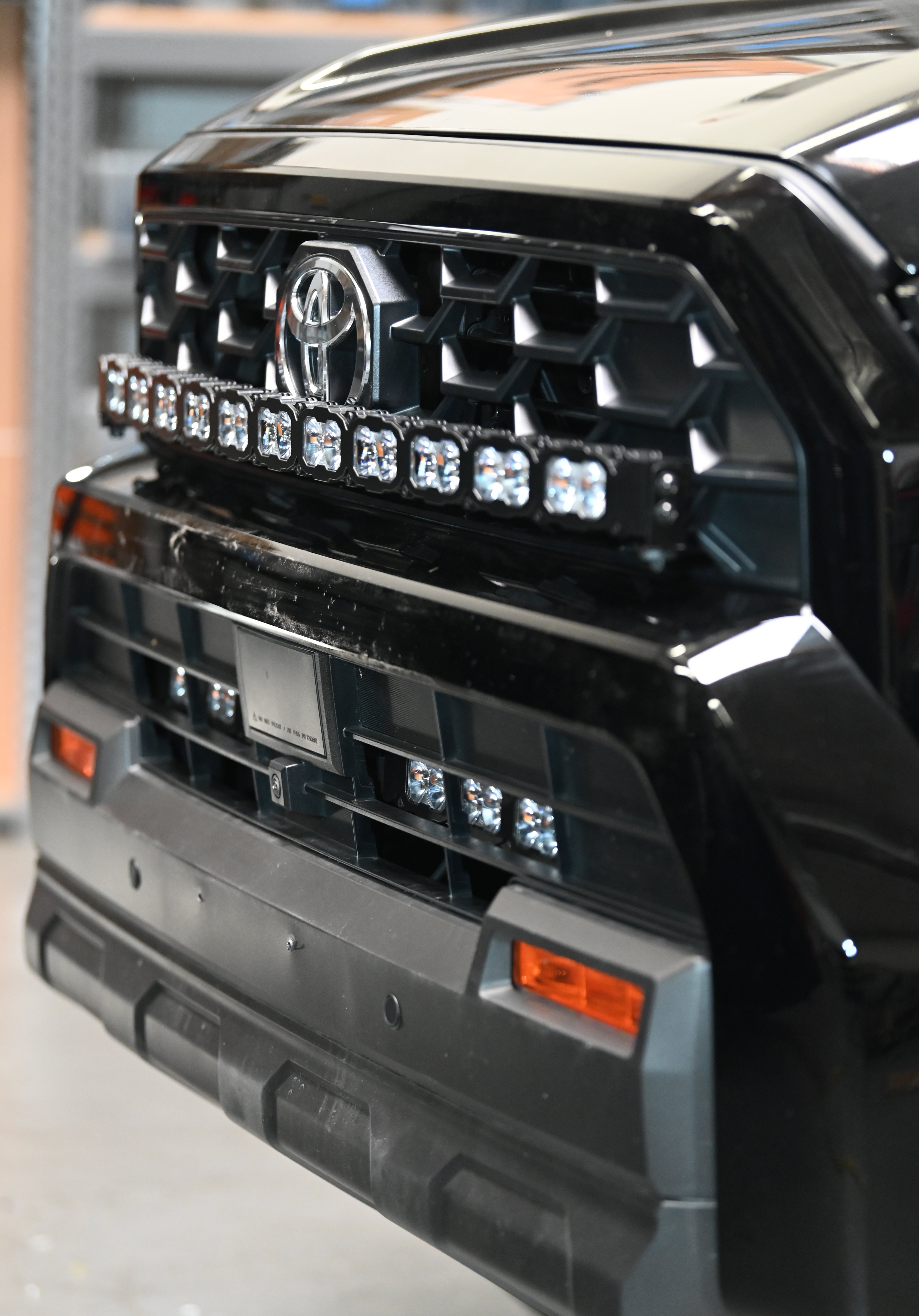 4Runner Light Bar PRO curved 40in LED grille-mounted on 2025 Toyota 4Runner front bumper