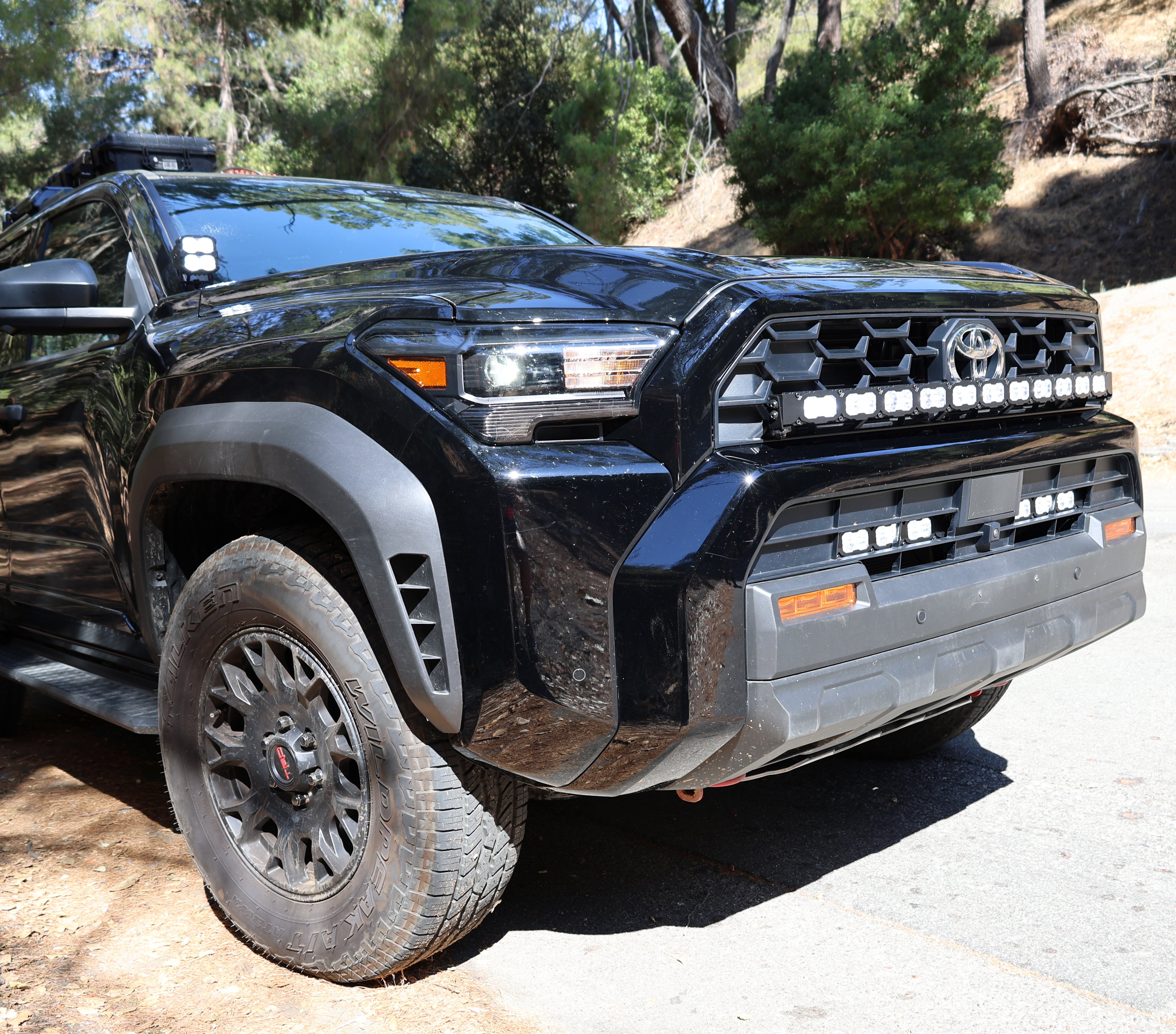 4Runner Light Bar PRO 40in curved LED installed in front grille on 2025 Toyota 4Runner TRD Off-Road